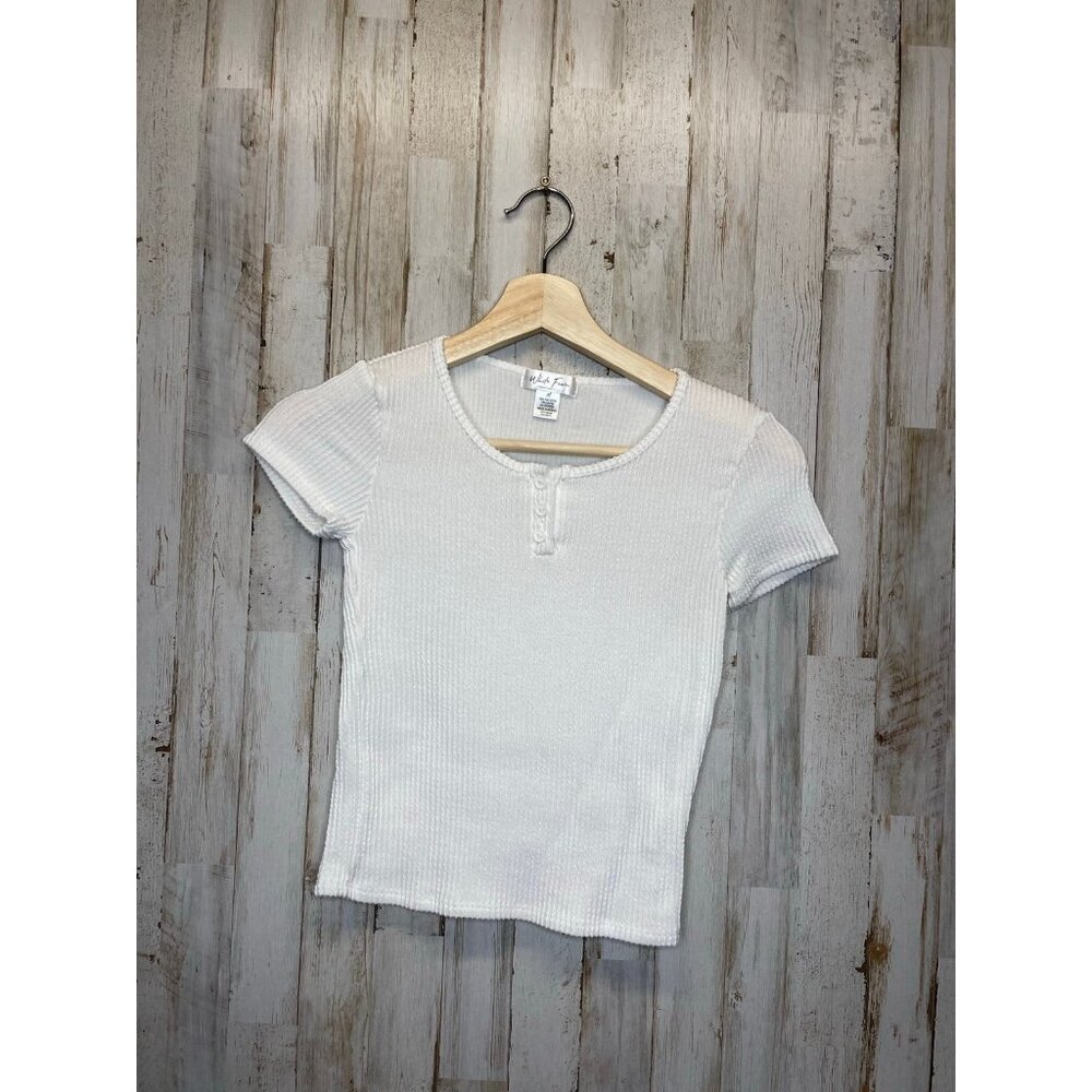 White Fawn medium white crop top